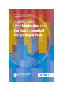 Buchcover mit blau-gelb-rotem Farbverlauf in senkrechten Streifen. Die Akademie-Athene im Profil ist transparent darübergelegt. Darauf weiße Titelschrift. Unten links das Akademielogo, unten rechts das Logo des Verlags Kröner.